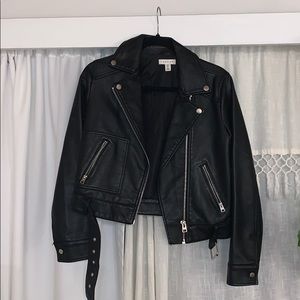 Top shop black leather jacket